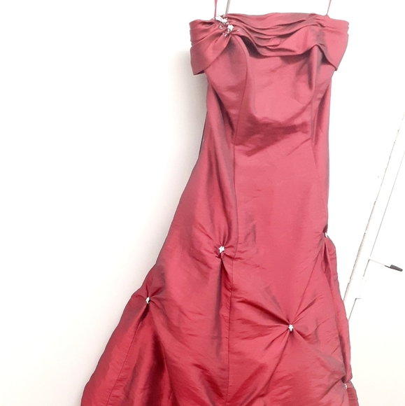 None Dresses & Skirts - Barbiecore Prom Wedding Party Berry Pink strapless Princess ball gown Dress XS